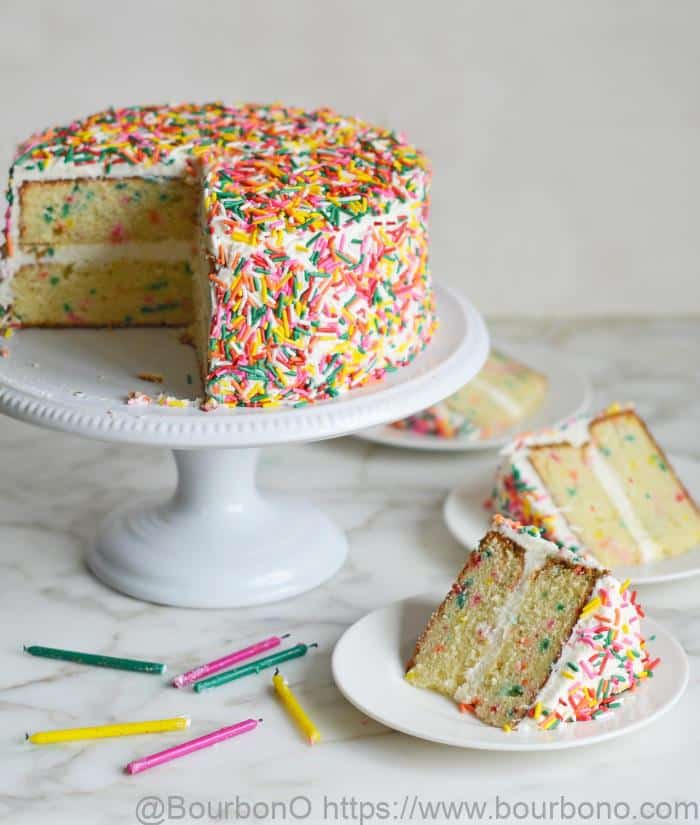 A simple sprinkles birthday cake for any occasions