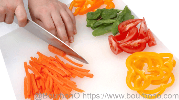 Slice the vegetables and place them in a bowl