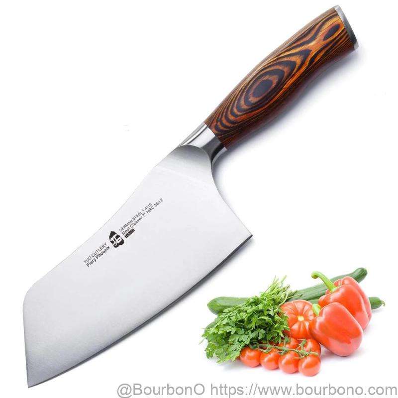 TUO Cutlery Cleaver Knife is definitely a top-notch choice which features AUS-10 steel